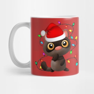 Christmas Santa Ferret Mug